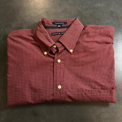 Chemise bordeaux à carreaux, Tommy Hilfiger, taille XXL